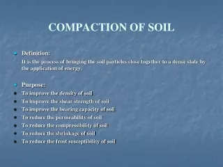 COMPACTION OF SOIL