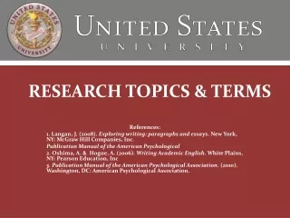 RESEARCH TOPICS &amp; TERMS