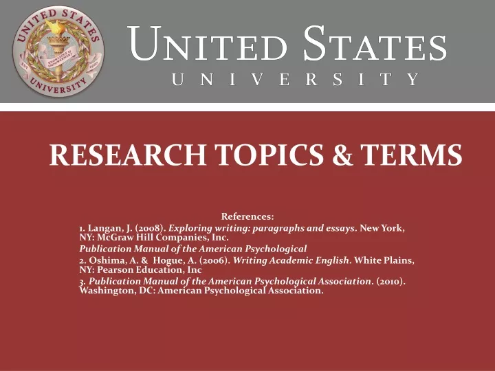 research topics terms