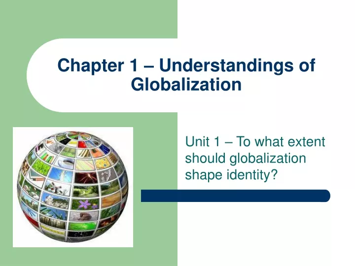 chapter 1 understandings of globalization
