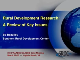 Rural Development  Research: A Review of Key Issues