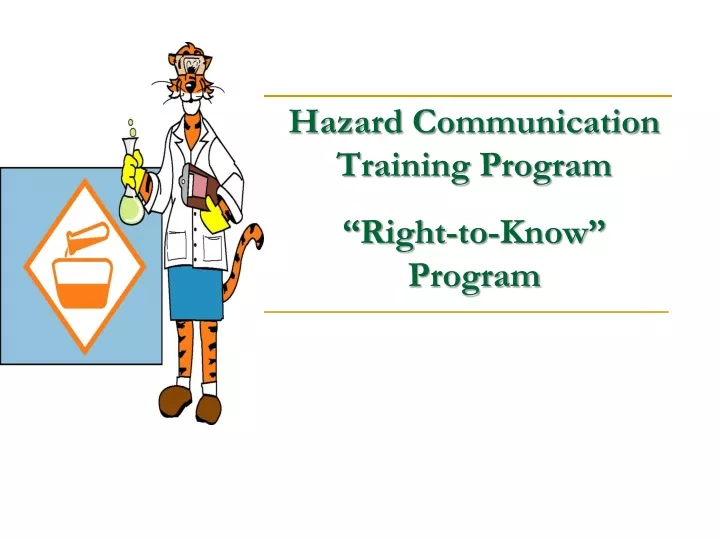 hazard communication training program right to know program
