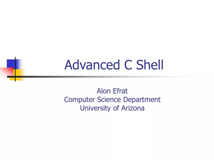 advanced c shell