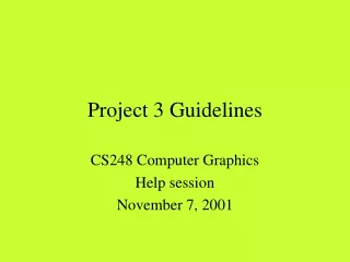 Project 3 Guidelines