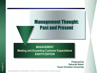 Management Thought: Past and Present
