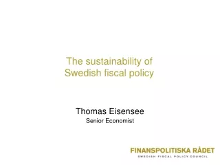 The sustainability of  Swedish fiscal policy
