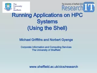 Running Applications on HPC Systems (Using the Shell)