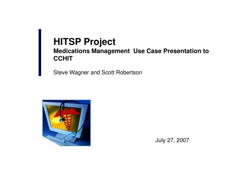 hitsp project medications management use case
