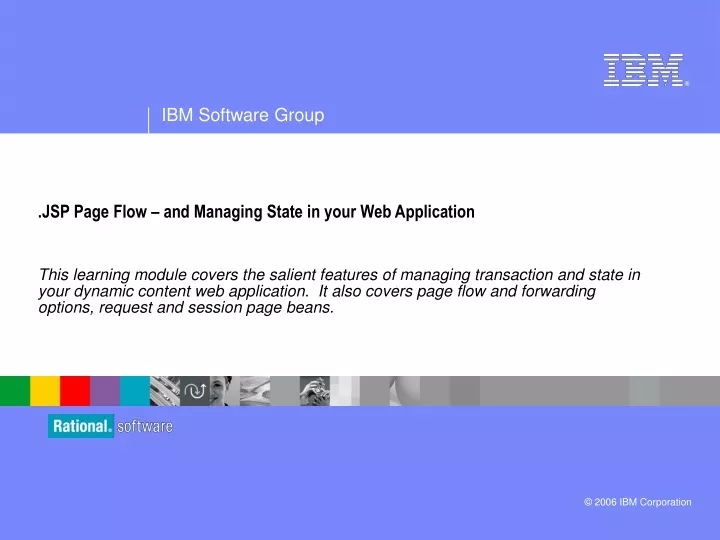 jsp page flow and managing state in your web application