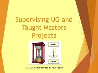 Supervising UG and Taught Masters Projects