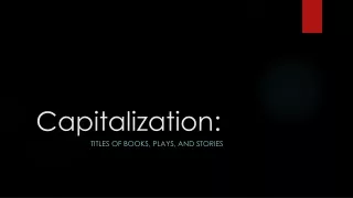Capitalization:
