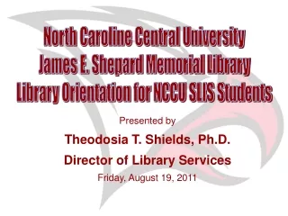 North Caroline Central University James E. Shepard Memorial Library