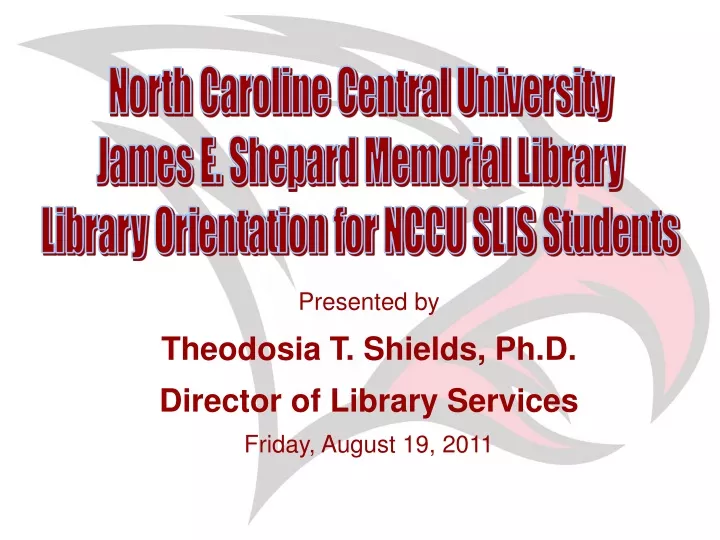 north caroline central university james e shepard