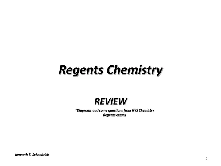 regents chemistry