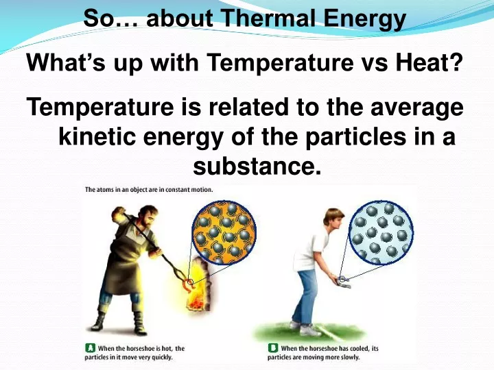 so about thermal energy what s up with