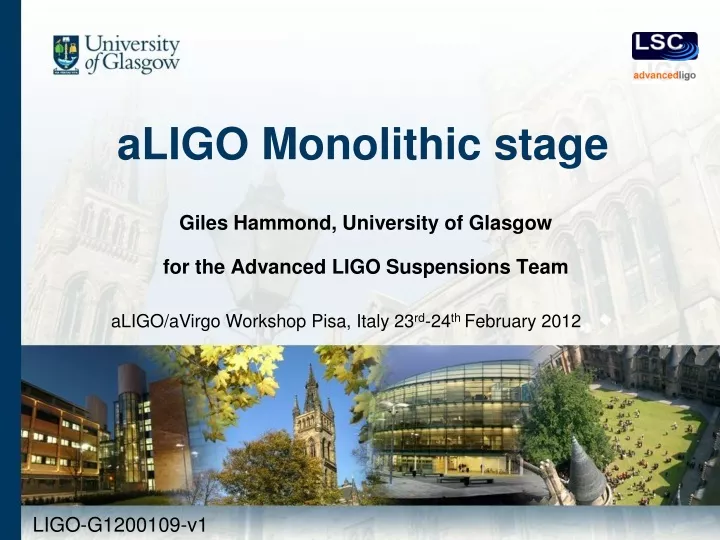 aligo monolithic stage