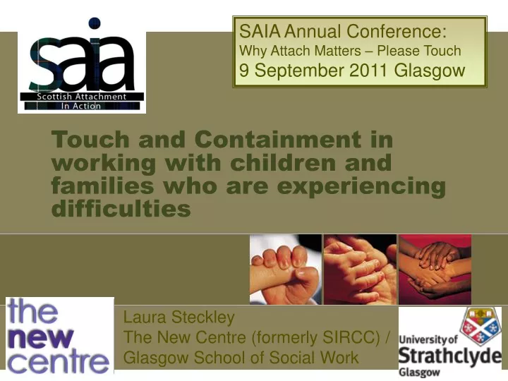 touch and containment in working with children and families who are experiencing difficulties
