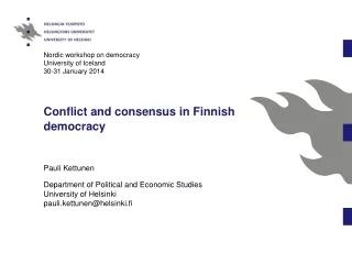 Nordic workshop on democracy University of Iceland  30-31 January 2014