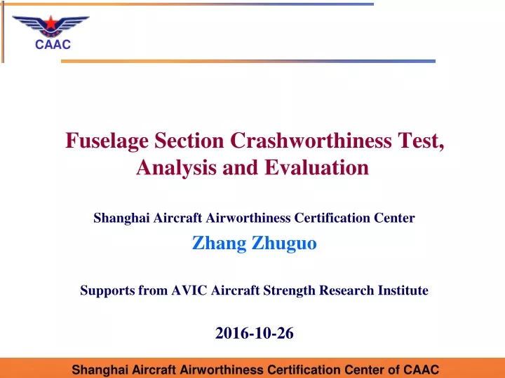 fuselage section crashworthiness test analysis and evaluation