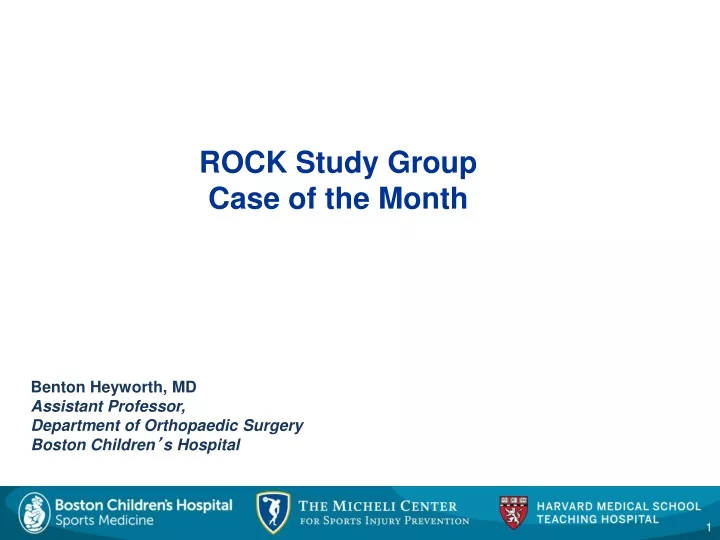 rock study group case of the month