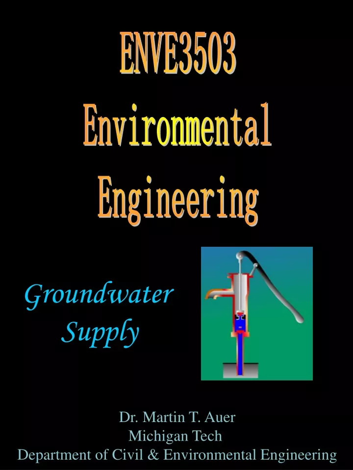 enve3503 environmental engineering