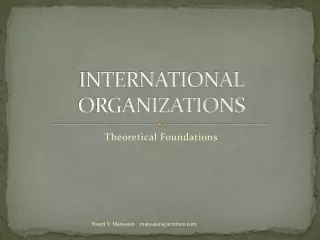 INTERNATIONAL ORGANIZATIONS