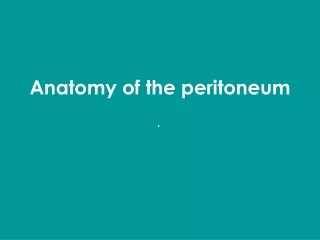 Anatomy of the peritoneum