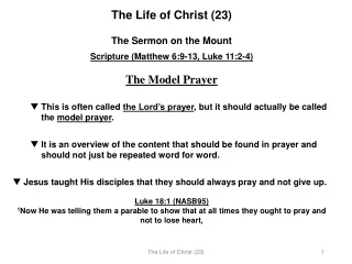 The Life of Christ (23)