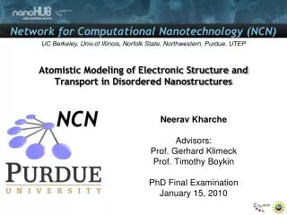 Atomistic Modeling of Electronic Structure and Transport in Disordered Nanostructures