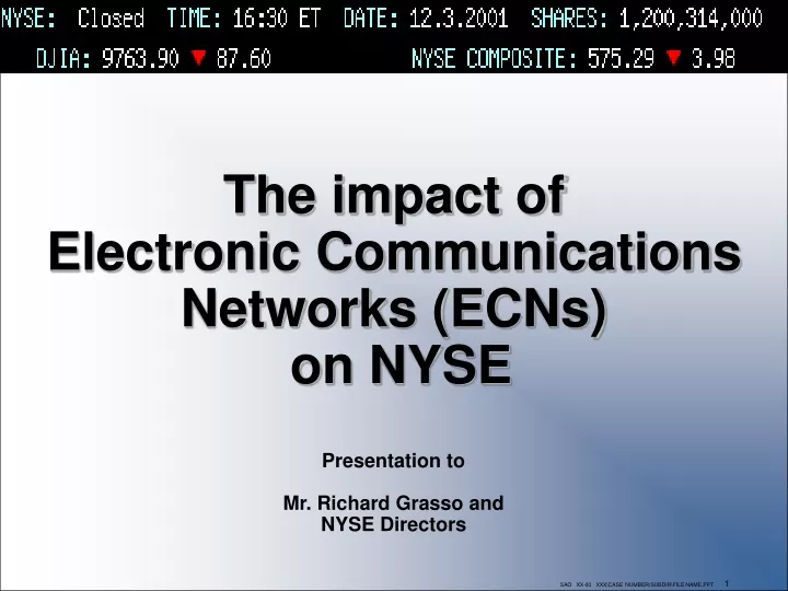 the impact of electronic communications networks
