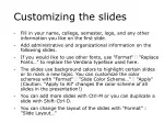Customizing the slides - slide 1