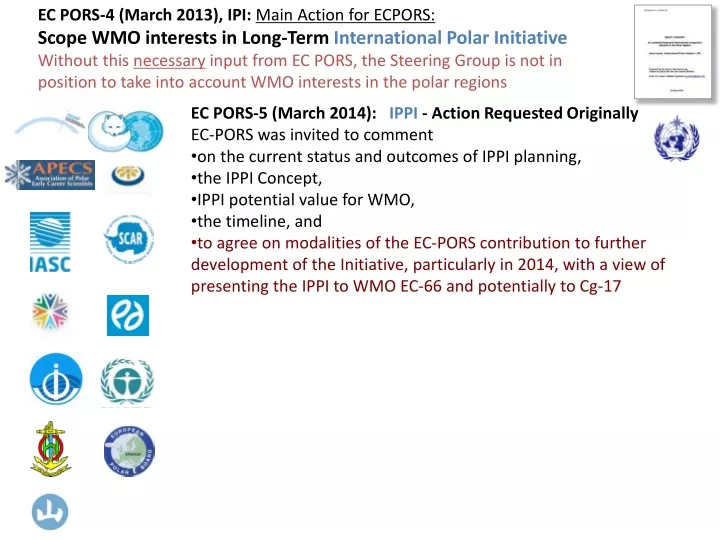 ec pors 4 march 2013 ipi main action for ecpors
