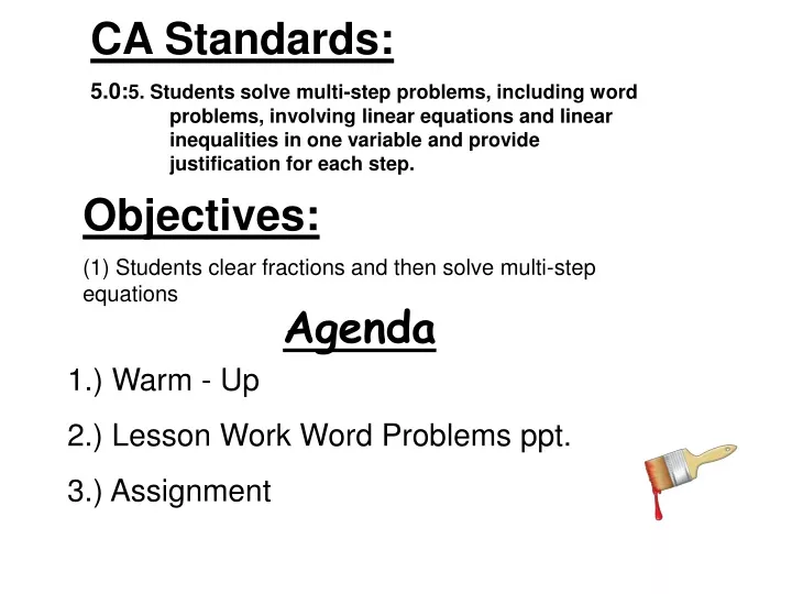 ca standards 5 0 5 students solve multi step