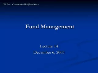 Fund Management