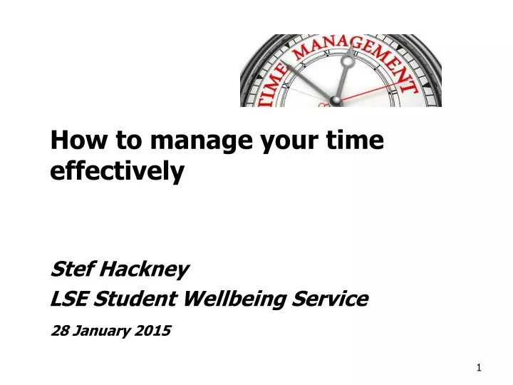 how to manage your time effectively stef hackney
