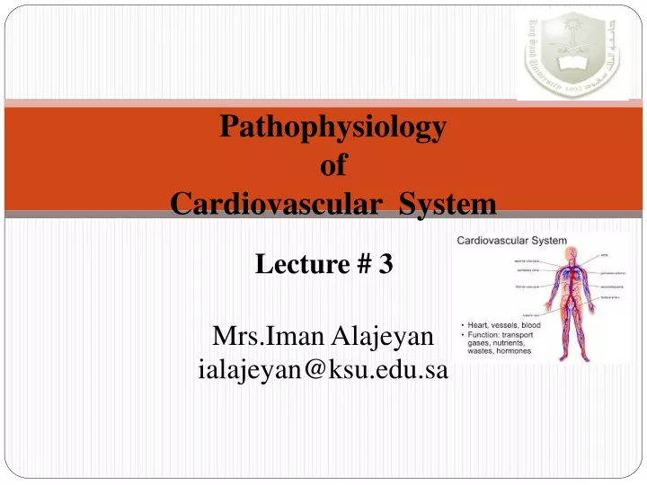 pathophysiology of cardiovascular system