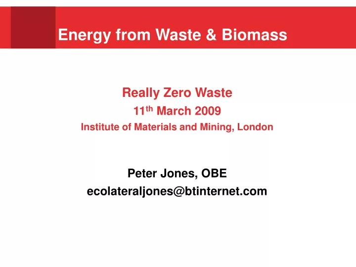 energy from waste biomass