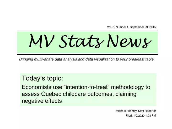 mv stats news