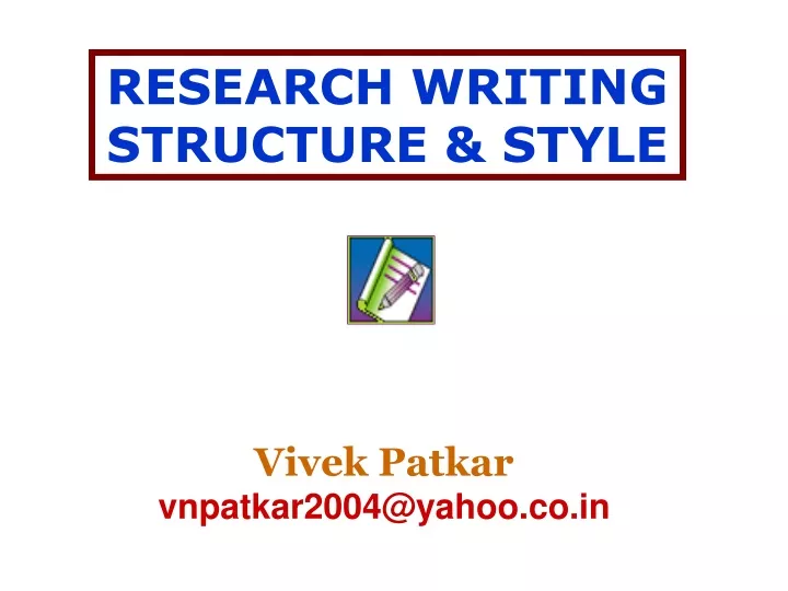 research writing structure style