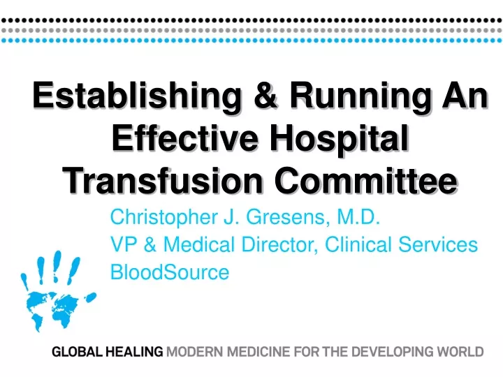 establishing running an effective hospital