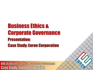 Business Ethics &amp;  Corporate Governance