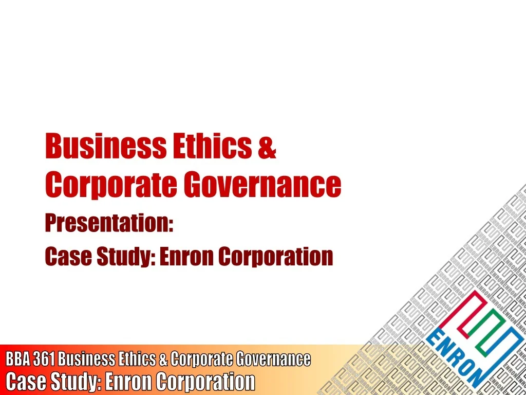 PPT - Business Ethics & Corporate Governance PowerPoint Presentation ...