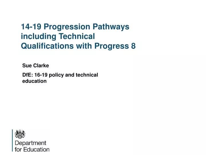 14 19 progression pathways including technical