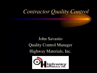 Contractor Quality Control