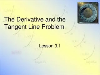 The Derivative and the Tangent Line Problem
