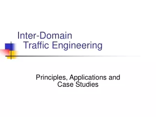 Inter-Domain Traffic Engineering