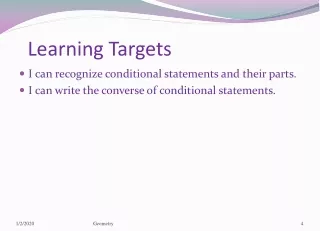 Learning Targets