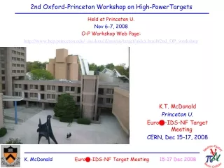 2nd Oxford-Princeton Workshop on High-PowerTargets