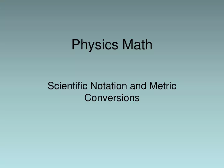 physics math