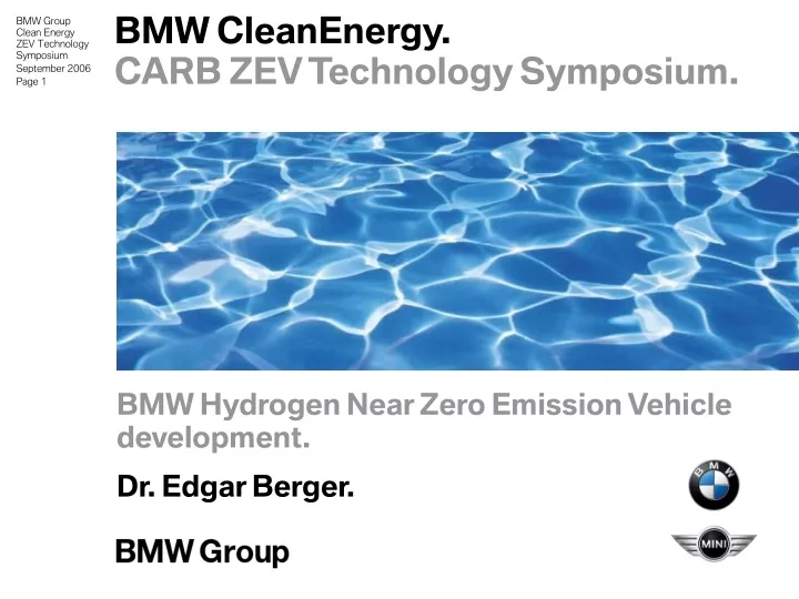bmw cleanenergy carb zev technology symposium
